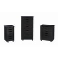 thumbnail image 2 of Craydon Six-Drawer Rolling Storage Cart, Black, 2 of 8
