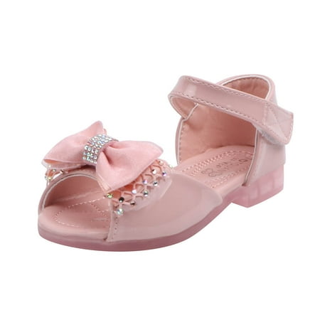 

QYZEU Girl Shoes Size 9 8 Toddler Dress Shoes Girls Party Bowknot Shoes Kids Sandals Girls Princess Toddler Leather Baby Baby Shoes