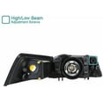 thumbnail image 3 of Factory Style Headlights Chrome Housing Clear Lens Amber Made For And Compatible With 1999 - 2004 Ford Mustang 99 00 01 02 03 04, 3 of 7