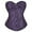 Black Purple, variant on Corset Bridesmaid Party Brocade Bustier Women Black 4XL