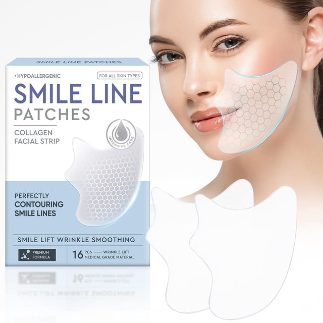 Parches Smile Line TOMENGBEIAABBCC, 16 unidades, antiarrugas