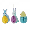thumbnail image 1 of 3pcs Creative Paper Animal Honeycomb Ball Pendant Decoration Rabbit Hanging Bunny Pendant Ornament Easter Party Favors, 1 of 4