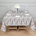 thumbnail image 3 of White Christmas Tree Pattern Square Tablecloth,Waterproof Square Table Cover,Wipeable Spillproof Washable Table Cover for Home Kitchen Party Decor 42"X42"(107x107cm), 3 of 6