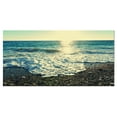 thumbnail image 2 of Dramatic Blue Waves on Beach - Large Seashore Canvas Print, 2 of 3