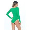thumbnail image 4 of ACTIVE UNIFORMS Bodysuit For Women Long Sleeve Scoop Neck Body Suit-Breathable Cotton Stretch (Green, X-Small), 4 of 6