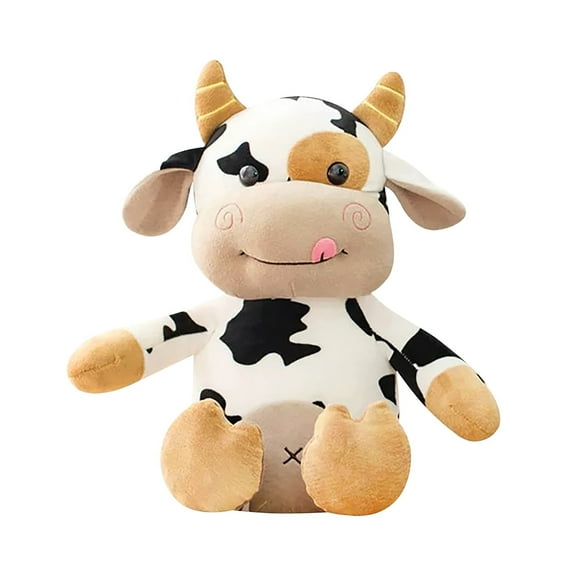 Toy Cow Cute Cattle Stuffed Animals Soft Doll Kids Birthday for Children Adorable Stuffed Toy for and Cuddles