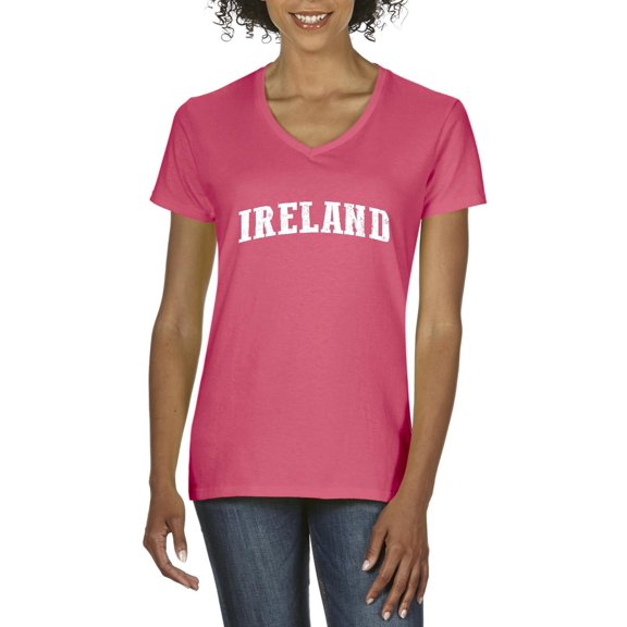 NIB - Women's T-Shirt V-Neck Short Sleeve - Ireland