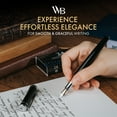 thumbnail image 3 of Wordsworth & Black Fountain Pen Set, 18K Gilded Fine Nib, Includes 24 Pack Ink Cartridges, Ink Refill Converter & Gift Box, Gold Finish, Calligraphy, [Black Chrome], Perfect for Men & Women, 3 of 10