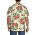 thumbnail image 5 of Balery Frog Hold Strawberry Men's Casual Button Down Shirt Short Sleeve Textured Summer Cuban Beach Shirts-4X-Large, 5 of 7