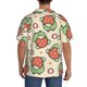thumbnail image 3 of Balery Frog Hold Strawberry Camisa Casual de Manga Corta con Botones para Hombre, Texturizada, Estilo Cubano, para Playa, Verano-Large, 3 of 5