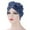 Navy, variant on Herrnalise Women India Hat Printed Muslim Ruffle Chemo Hat Beanie Wrap Cap