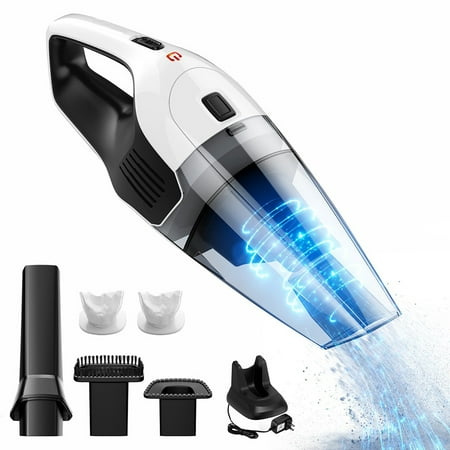 Excelvan Cordless Handheld Vacuum Cleaner 9 KPa Rechrgeable Vacuum Cleaner with 30 Mins Runtime and 2200mAh Lithium-ion Battery for Home and Car, 18V