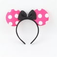 thumbnail image 3 of Diademas negras con orejas de Mickey para niña, lazos encantadores, diademas de fiesta para bebé, diademas de Minnie, lentejuelas para el cabello, favores de Navidad felices, 3 of 4