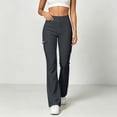 thumbnail image 4 of Women's Soft Comfortable Cargo Pants Elastic Waist Multi Pockets Athletic Activewear Hiking Utility Outdoor Fitness Dark Gray XL(XL), 4 of 6