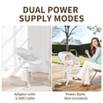 thumbnail image 6 of Zoicay Electric Baby Swing with App Remote Control, 5 Speeds 3 Sway Modes, Bluetooth Music, 5-Point Harness Infant Swing, White, 6 of 11