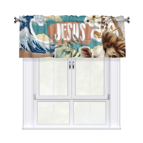 Jesus There Is More To Love Window Curtain Valance, Decorative Rod Pocket Kitchen Curtain 54 X 18 Inch