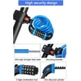 thumbnail image 3 of SHAR Bike Lock (Blue), Bike Lock 120cm x 12mm Long, Cable Lock for Bike Scooter Motorcycles Bike Gate with 5 Digit Smart Code and Stroller Bike, Bike Lock Anti-Theft, 3 of 5