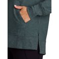 thumbnail image 4 of RBX Active Women's V-Neck French Terry Hoodie Tunic Sweatshirt, 4 of 5