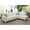 White, variant on L Shape Sectional Sofa Couches Set, Modern Leather Corner Sofa Couch with Pillows for Living Room, Black