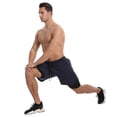 thumbnail image 2 of Men's 2 in 1 Sports Quick Dry Workout Running Shorts Lightweight Athletic Gym Shorts with Compression Liner - Navy Blue, 2 of 5