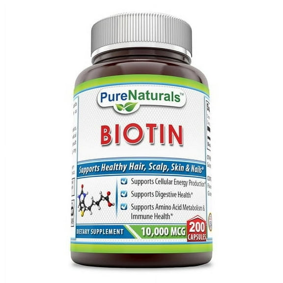 Pure Naturals Biotin - 10,000 Mcg, 200 Capsules