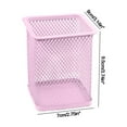 thumbnail image 3 of Hovmgk Metal Hollow Desktop Storage Box, Color Mesh Multifunctional Pen Holder for Students and Office, Sturdy Stainless Steel Stationery Organizer for Desk, Study, and Home Use, 3 of 8