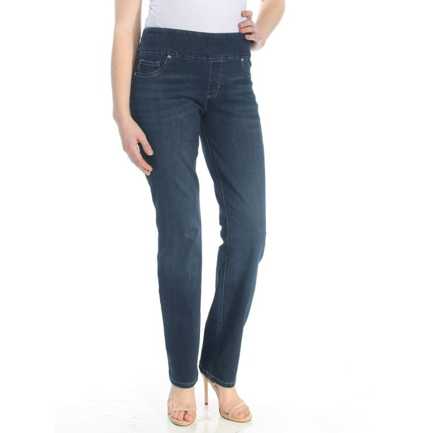 Lee - LEE Womens Navy Pull On Slim Fit Jeans Size: 8 - Walmart.com ...