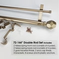 thumbnail image 7 of SKYPLUS LIVING 1-1/8 inch Double Window Curtain Rods with Faceted Finials,  Adjustable 72-144 in,Gold, 7 of 7