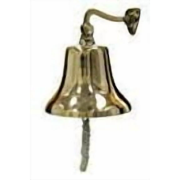 8" Solid Brass Hanging Bell (Brass Polished)