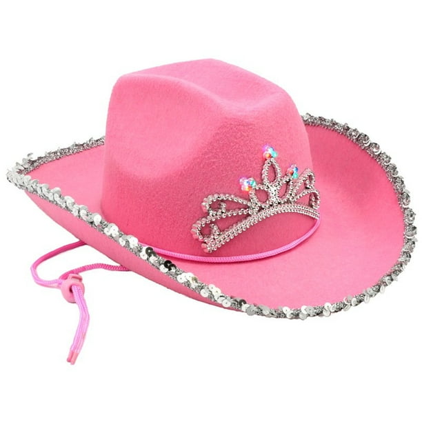 Jacobson - Light Up Pink Cowboy Hat LED Tiara Blinking Girls Flashing ...