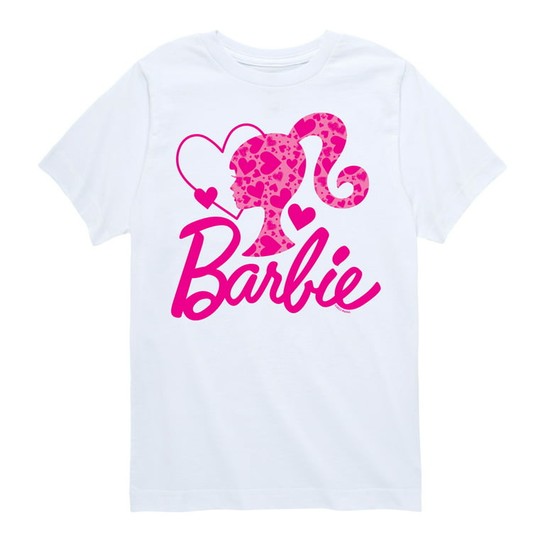 Barbie - Barbie Logo Hearts - Toddler And Youth Sleeve Graphic T-Shirt -