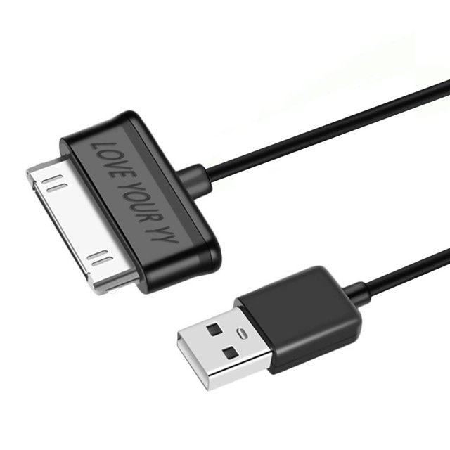 Cable Cargador De Datos De Sincronización De Carga, 30 Pines, Compatible Con Tableta Samsung Galaxy Tab 2 10.1 8.9 7.7 7.0 Plus (Negro)