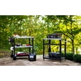 thumbnail image 5 of NUUK 32IN Three Shelves Indoor Outdoor Serving Cart Prep Station, Movable BBQ Grill Cart Table, Wheeled, 5 of 10