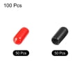 thumbnail image 3 of Unique Bargains 100pcs Rubber End Caps Cover Assortment 5.5mm Screw Thread Protector for Screw Bolt Black Red, 3 of 5
