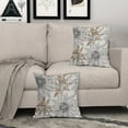 thumbnail image 2 of Brown Grey Gray Pillow Covers 16x16 Set of 2 Retro Sunflower Flowers Print Decorative Throw Pillows Outdoor Modern Art Floral Pillowcase Square Linen Cushion Case for Home Sofa Couch Bed, 2 of 2