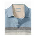 thumbnail image 2 of Tommy Bahama Men's Raffia Blues Linen Long-Sleeve Woven Shirt Buccaneer Blue S, 2 of 2