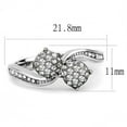 thumbnail image 2 of High polished (no plating) Stainless Steel Ring with Top Grade Crystal in Clear for Women Clear Stone Color Style TK3255 Size 10, 2 of 4