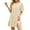 1# Beige, variant on SHIBEVER Summer Dresses for Women Short Sleeve Crew Neck Shirt Dress Casual Ruffle Hem Solid Color Loose Mini Dresses