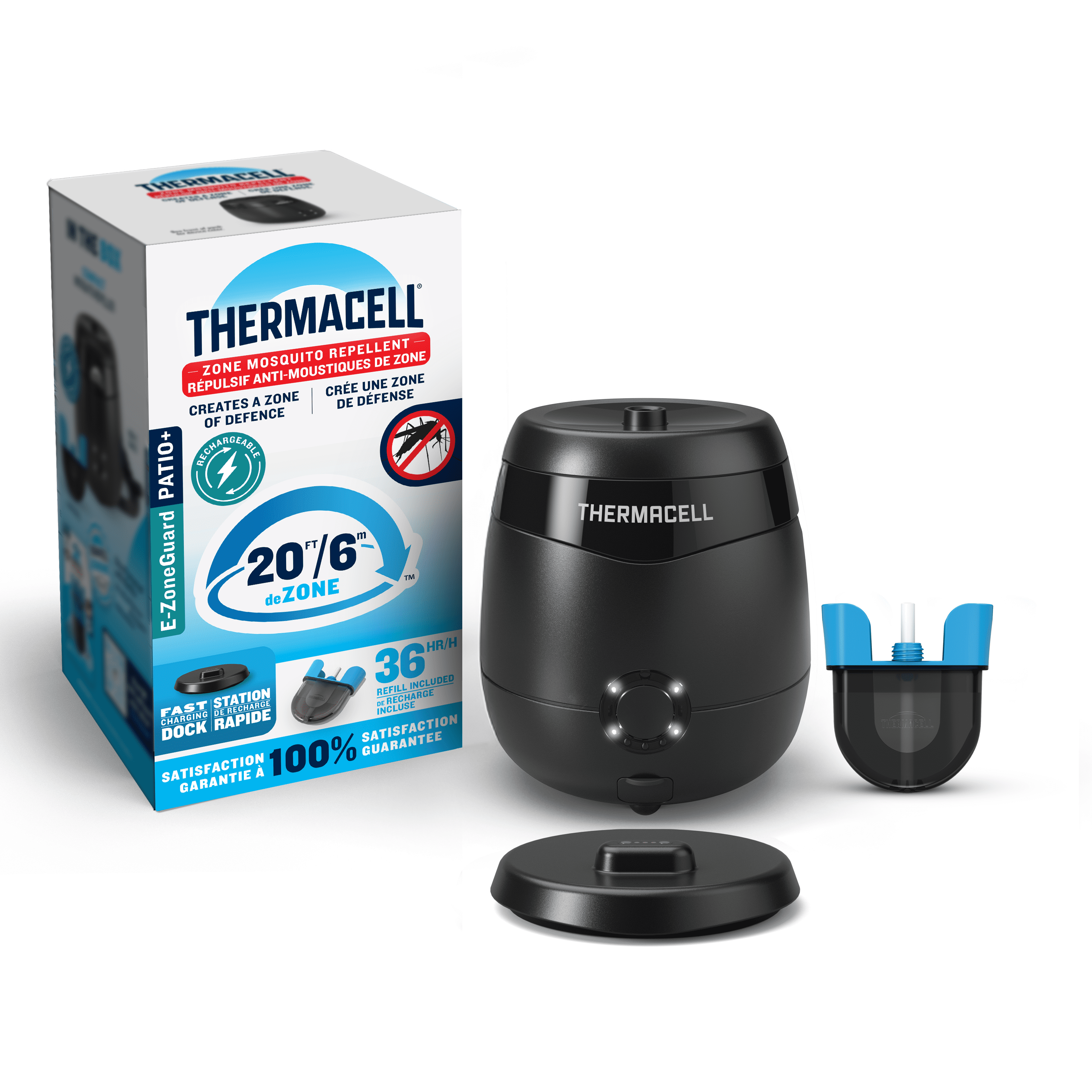 Thermacell E-ZoneGuard Patio+ Rechargeable Mosquito Repeller with