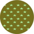 thumbnail image 1 of Ahgly Tapis Rond Lavable en Machine Intérieur Transitionnel Vert Pistache, 3 Pieds Rond, 1 of 7