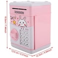 thumbnail image 2 of Password Safe Money Box, ATM Electric Toy Bank Automatic Locks Money Box Music Electronic Coin Can Toys For Children (Pink), 2 of 7
