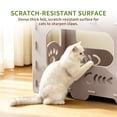 thumbnail image 3 of Felt Cat Bed Nest, Portable Pet Lounge House for Indoor & Outdoor Cats, Ideal for Playing Sleeping Resting, White 50x29x52cm, 3 of 9