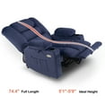 thumbnail image 5 of MCombo Power Recliner Chair with Heat and Massage, Reclining Chair for Living Room Fabric 670 (Navy Blue), 5 of 9