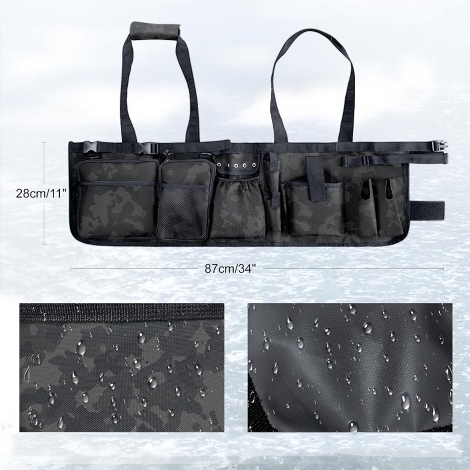Heavy Type Fishing Equipment Organizers with Shoulder Straps Water Resistant Multiple Pocket for Tackle Accessories