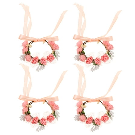 ELAYARD 4Pcs Wedding Wrist Flower - Multi Hand Flower Bracelet for Daily Wear