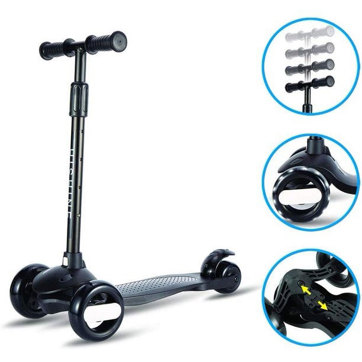 HighTech Mega GlideKick Scooter With Light - Black