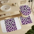 thumbnail image 5 of Colorful Leopard Print 4Pcs Shower Curtain Set Shower Curtain Set with Carpet Bath Mat, 5 of 7