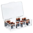 thumbnail image 1 of Organizador de almacenamiento de baterías mDesign dividido con tapa con bisagras, 1 of 8