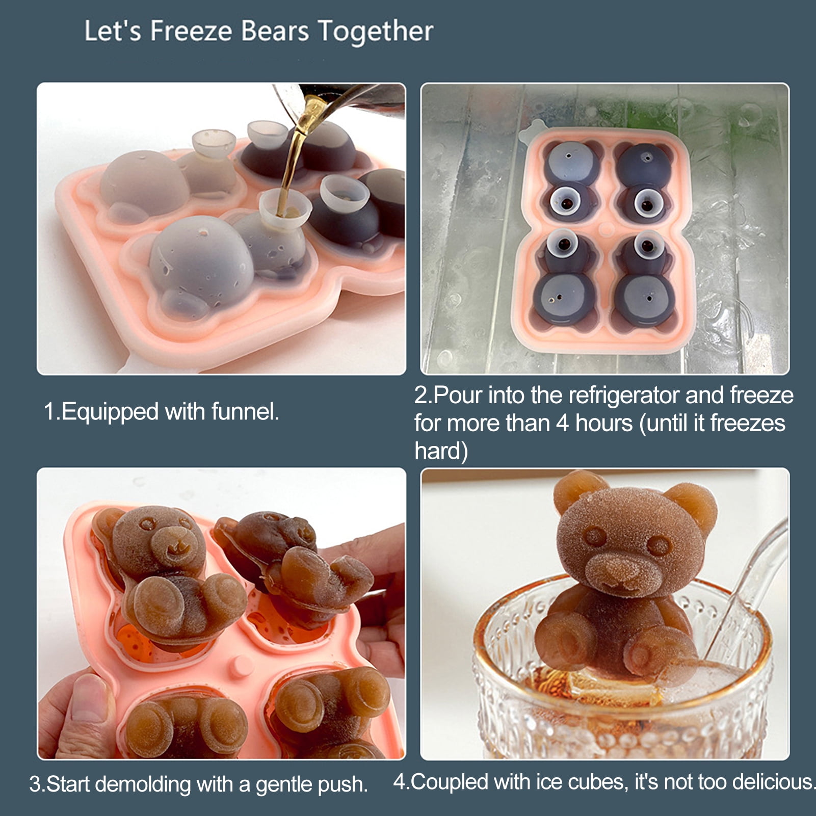 A9031 DIY three-dimensional cute frog animal ice mold ice cube