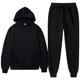 thumbnail image 3 of Conjunto de chándal de 2 piezas para hombre, sudadera con capucha y pantalones con cordón, sudaderas con capucha para hombre, ropa deportiva para correr, ropa deportiva de otoño para hombre y mujer, 3 of 4